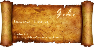 Gubicz Laura névjegykártya